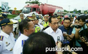 Menteri Perhubungan Tinjau Langsung Titik Macet Pemalang