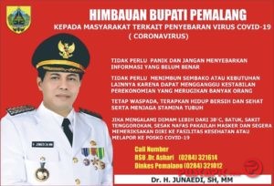 Junaedi : Tidak Usah Panik Corona, Pemalang Aman