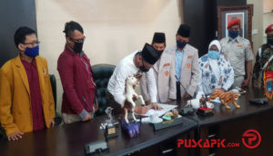 Pemuda Muhammadiyah Geruduk DPRD Tegal Tolak RUU HIP