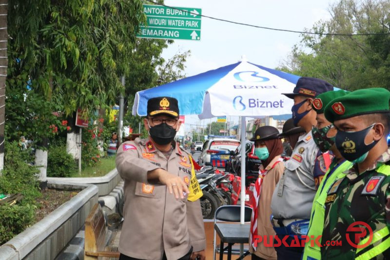 Monitoring Pos Pengamanan Nataru di Pemalang, Ini Pesan Korlantas Polri