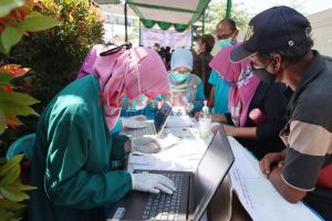 Vaksinasi Neng Pasar Pekalongan Sasar Ratusan Pedagang