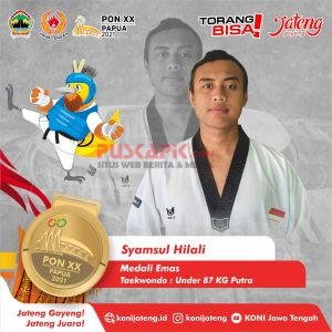 Putra Pemalang, Syamsul Hilali, Raih Emas PON XX Papua