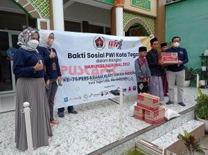 Peringati HPN, PWI Kota Tegal Gelar Baksos di Panti Asuhan