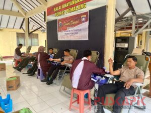 Bakti Kesehatan, Puluhan Satpam di Pemalang Donorkan Darah