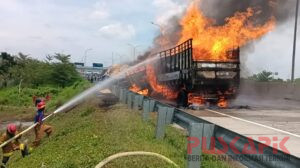 Insiden Dua Truk Terbakar di Tol Pemalang, Damkar Sebut 4 Orang Tewas