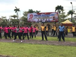 Forkopimda Kota Tegal Olahraga Bersama Peringati Hari Kesatuan Gerak Bhayangkari ke-73