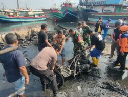 Kebakaran Hanguskan 16 Motor di Dermaga Pelra Pelabuhan Tegal