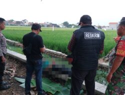 Polisi Evakuasi Mayat Laki-Laki Umur 68 Tahun yang Ditemukan di Saluran Irigasi
