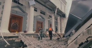 Teras KPT Brebes yang Ambruk Mulai Dibangun Kembali, Garis Polisi Dilepas