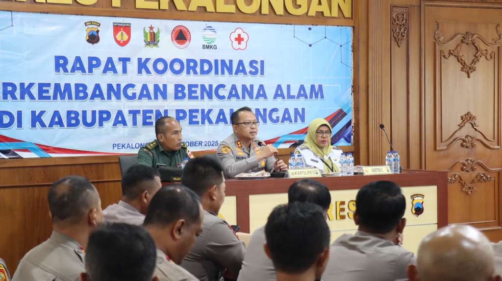 Kabupaten Pekalongan Siaga Bencana! Polres Gelar Rapat Koordinasi, BMKG Prediksi Curah Hujan Tinggi