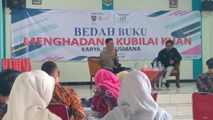 Hadirkan Penulis AJ Susmana, JAKER dan Perpusip Tegal Bedah Buku “Menghadang Kubilai Khan”