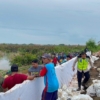 Aksi Gotong Royong Perkuat Tanggul Kritis Sungai di Wonokerto Bersama Warga